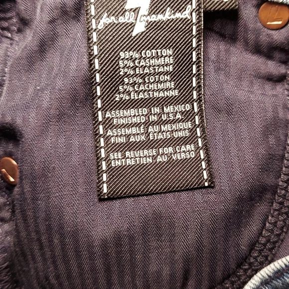 7 For All Mankind 5% Cashmere High-Waist Mega Flare Jeans - Picture 6 of 8